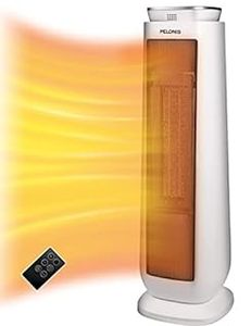 lot 31987 image: PELONIS PHTPU1501 Ceramic Tower 1500W Indoor Space Heater with Oscillation, Remote Control, Programmable Thermostat & 8H Timer, ECO Mode, Tip-Over Switch & Overheating Protection, White (B07YDBCYT3)