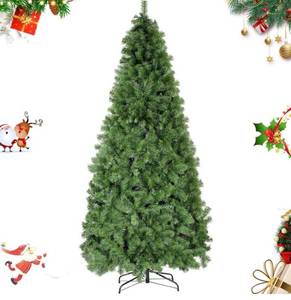 lot 31991 image: 6.5ft Premium Spruce Artificial Holiday Christmas Tree for Home, Party Decoration, Easy Assembly, Metal Hinges & Foldable Base
