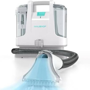 lot 31053 image: HAUSHOF Portable Carpet Spot and Upholstery Cleaner, Lightweight Handheld Deep Cleaner Machine for Pet Stains, Sofa, Rug, Mattress, Car Seat and Curtain, White & Light Grey