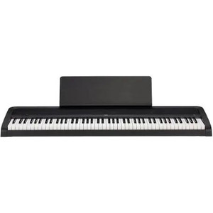 lot 31064 image: Korg B2 Portable Digital Piano with 88-Key Full Size Weighted Keyboard, Built-in Speakers, Music Stand, Sustain Pedal, and Power Supply - Retail $499.99