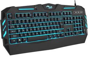 lot 31078 image: BAKTH 7 Colors LED Backlit Gaming Keyboard, Mechanical Feeling and Waterproof, Illuminated USB Wired Keyboard for Pro PC Gamer or Office