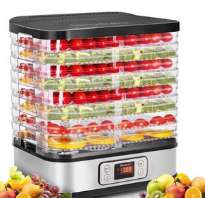 lot 31091 image: Homdox Food Dehydrator Machine, 8 BPA-Free Trays Fruit Dehydrator with Fruit Roll Sheet, 72H Timer and Temperature Control 95-158��, 400W Dehydrator for Food and Jerky, Fruits, Herbs, Dog Treats
