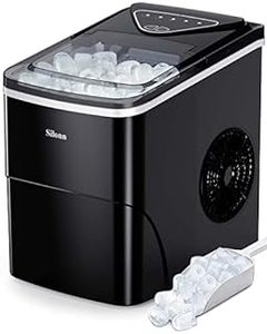 lot 31105 image: Silonn Ice Makers Countertop 9 Bullet Ice Cubes Ready in 6 Minutes 26lbs in 24Hrs Portable Ice Maker Machine Self-cleaning 2 Sizes of Bullet-shaped Ice for Home Kitchen Office Bar Party