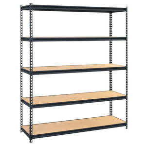 lot 31107 image: Muscle Rack 60 W x 72 H x 24 D 5-Tier Steel Freestanding Garage Shelf