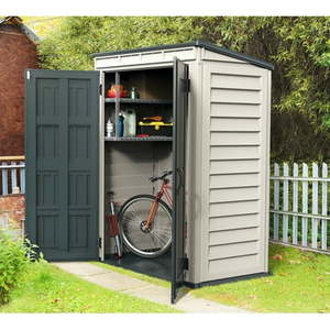lot 31109 image: 5x3 YardMate Pent Plus Vinyl Storage Shed with Molded Floor - Retail $699