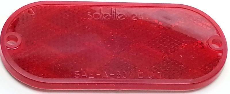 lot 7501-2 image: New Red 4 38 X 1 78 trailer camper truck mail box bright plastic reflector with adhesive peel and stick