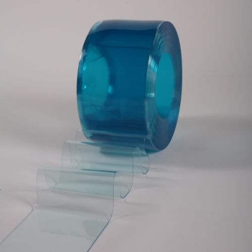 lot 6774-6 image: Youre bidding on an 8 inches wide strip of reinforced .080 thick PVC clear flexible plastic material.