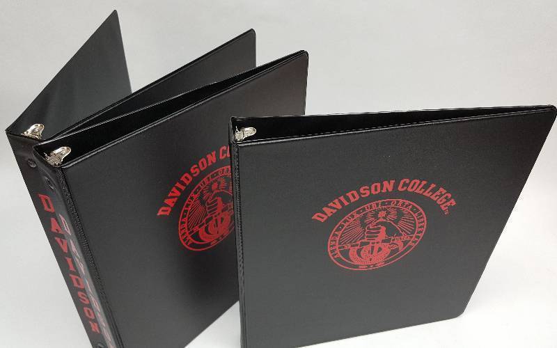lot 6962-3 image: Set of 3 new Samsill 1 wide spine and 10 X 11 front and rear cover notebooks with clear pockets in side both covers