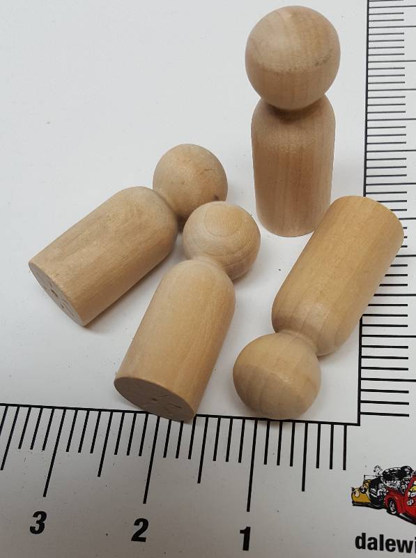 lot 7418 image: Package of 4 Woodworks Ltd. product # LP5050 2-38 Baby - Little People for the wood furniture makers