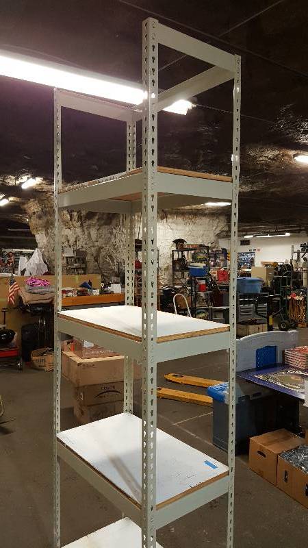 lot 6551 image: This HD steel and fully adjustable height shelving unit is 6 feet tall X 24 wide and with deeper shelfs