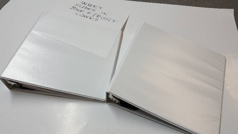 lot 7078 image: Pair (2) of new 3 ring note book with numbered dividers to help you sort your paperwork.