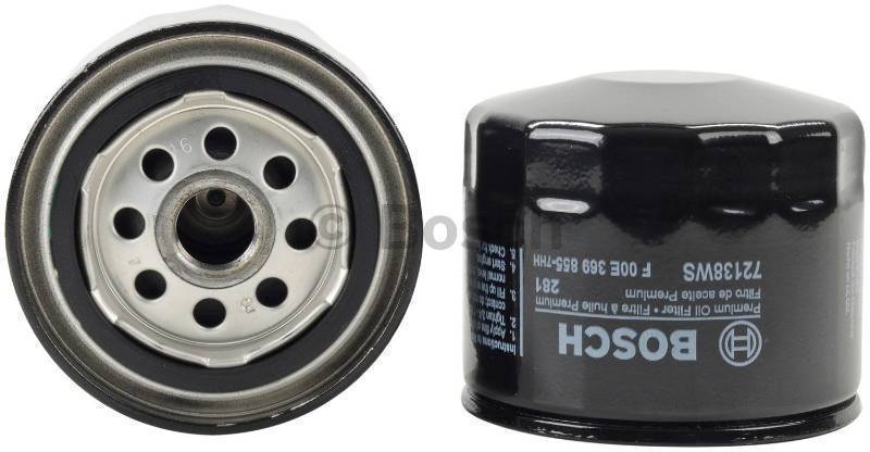 lot 8784 image: Bosch 72138WS  F00E369855 premium Engine Oil Filter fits many Volvos.