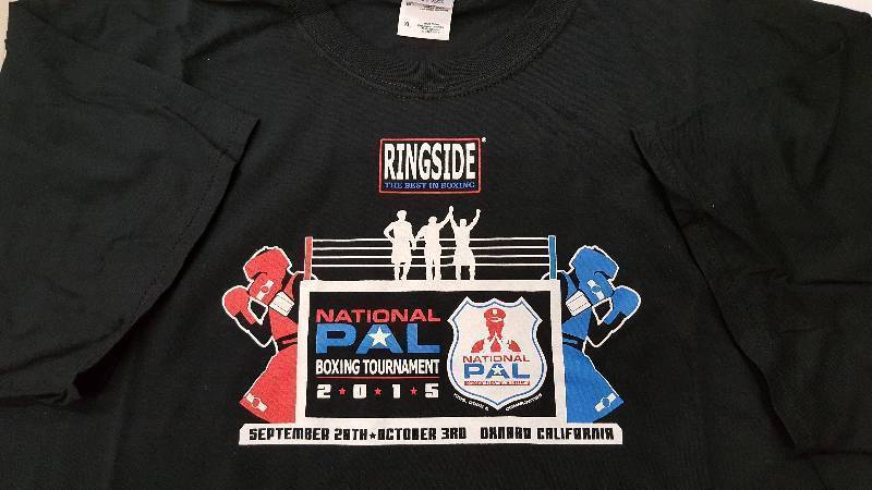 lot 8975L image: New promotional short sleeve quality Tee Shirt from Ringside Boxing sponsored event.  Size is in the lot number