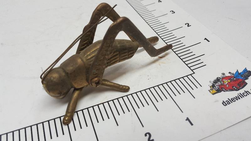 lot 6566 image: Really big brass grass hopper for your desk top as a paper weight