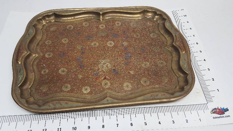 lot 6537 image: Another Brass decorative serving tray or wall hanger