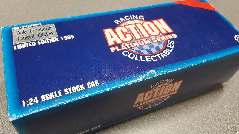 lot 6452 image: New in the original box is this 124 scale Action Racing Platinum Series Collectables Dale Earnhardt.