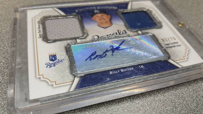 lot 6454 image: Topps Certified autograph issue Billy Butler (#03 of 70) with KC Royals.