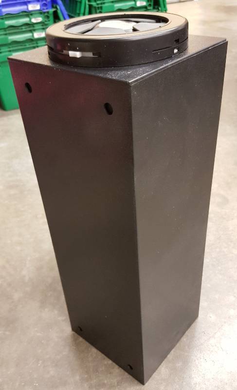 lot 6861-2 image: Fits-All part number 4970 Cup Dispenser with square stack-able housing.  One Size Fits All Design