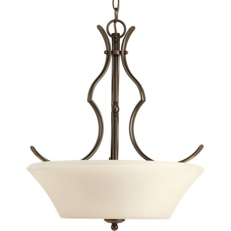 lot 6474 image: Another new in the box Progress P3560-20 Applause 3 Light 20 inch Antique Bronze Inverted Foyer Pendant Ceiling Light