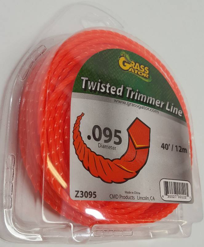 lot 6427-2 image: New in the package is 40 feet of the Grass Gator Z3095 Zip .095 diameter String Trimmer Line