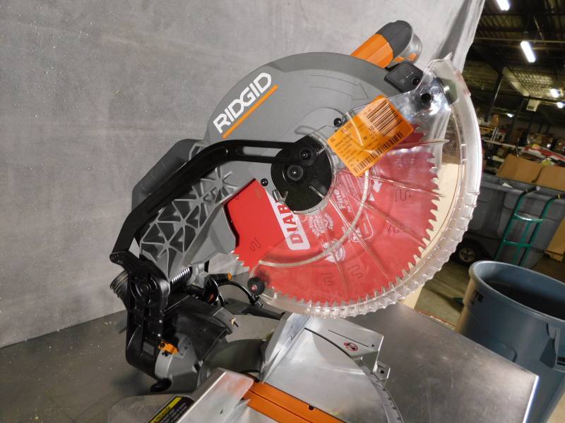 RIDGID 15 Amp 12 in. Dual Bevel Miter Saw with Laser R41221 DeWalt Ryobi Rigid WEN Milwaukee Homelite Husky Bosch Equip Bid