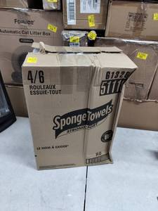 lot 3766 image: Sponge Towels 4 Pack 6 In Each