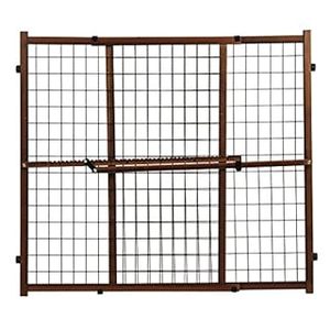 lot 3787 image: Evenflo Position & Lock Tall and Wide Value Adjustable Baby Gate Locking Latch For Use with Infants Toddlers & Pets 31 - 50 Farmhouse Collection