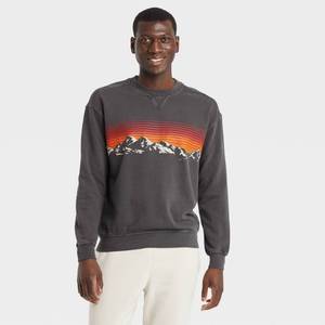 lot 3789 image: Mens Crewneck Pullover Sweatshirt - Goodfellow & Co Charcoal Gray M