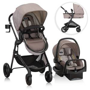 lot 3805 image: Evenflo Pivot Modular Travel System with Safemax Infant Car Seat Retail $319.99