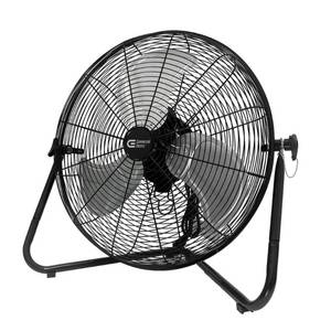 lot 5554 image: Commercial Electric 20 in. 3-Speed High Velocity Floor Fan, Black