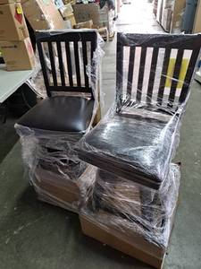 lot 5555 image: 2 Peighton Bat Stools In Black