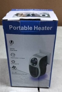 lot 3844 image: Portable Heater 500w WhiteBlack