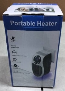 lot 3845 image: Portable Heater 500w WhiteBlack
