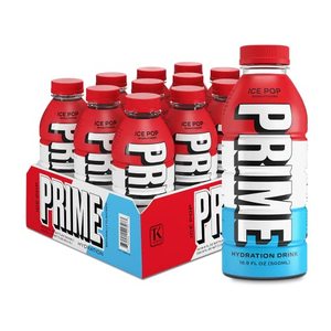 lot 3850 image: PRIME Hydration ICE POP  Sports Drinks  Electrolyte Enhanced for Ultimate Hydration  250mg BCAAs  B Vitamins  Antioxidants  2g Of Sugar  16.9 Fluid Ounce  12 Pack (EXP 324)