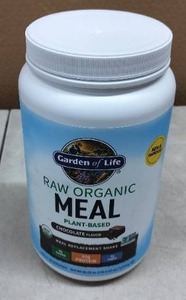 lot 3856 image: Garden of Life Raw Organic Meal Replacement Shake Powder Chocolate 20g Protein 2.2lb 35.9oz (EXP 125)