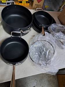 lot 5563 image: All Clad Pots And Pans With Lids