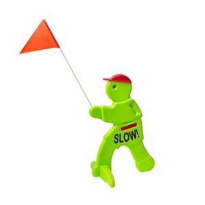 lot 5567 image: Step2 Kid Alert Green Visual Warning Signal Safety Guy 32 Tall Safety Notice Sign