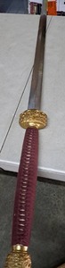 lot 5570 image: Metal Sword With Red Handle