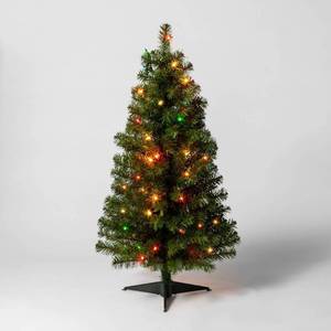 lot 5635 image: 3 Pre-Lit Alberta Spruce Mini Artificial Christmas Tree Multicolor Lights - Wondershop��