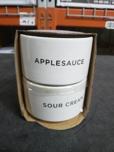 lot 2413 image: 2 Stackable Glass Bowls