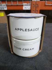 lot 2414 image: 2 Stackable Glass Bowls