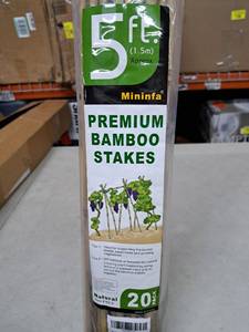 lot 5579 image: 5 Ft Premium Bamboo Stakes. 20 Sticks