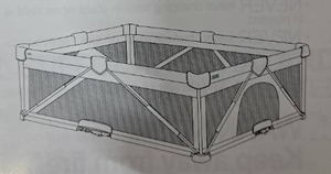 lot 5608 image: Foldable Play Pen In Cold Gray