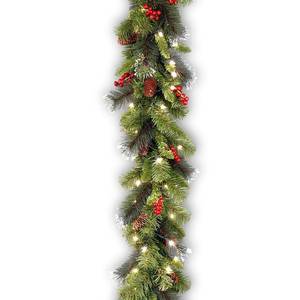 lot 1620 image: National Tree Company 9 Crestwood Spruce Garland with 50 Soft White Lights