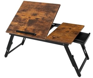 lot 3833 image: JMLHMXC Laptop Desk Foldable Legs With Drawer (Left Side Is Cracked)