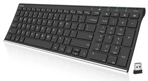 lot 3866 image: Arteck HW193 Universal Stainless Steel 2.4G USB Wireless Keyboard