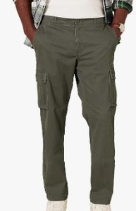 lot 1576 image: Amazon Essentials Mens Straight Fit Stretch Cargo Pants Olive 32x34