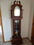 Very nice cable wound, triple chime hand crafted Grandfather clock.