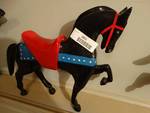 Hand crafted wooden horse, painted