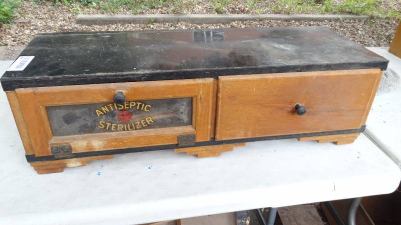 Old Medicine Cabinet Missing Foot Augusta High End Estate Auction Round 5 Equip Bid